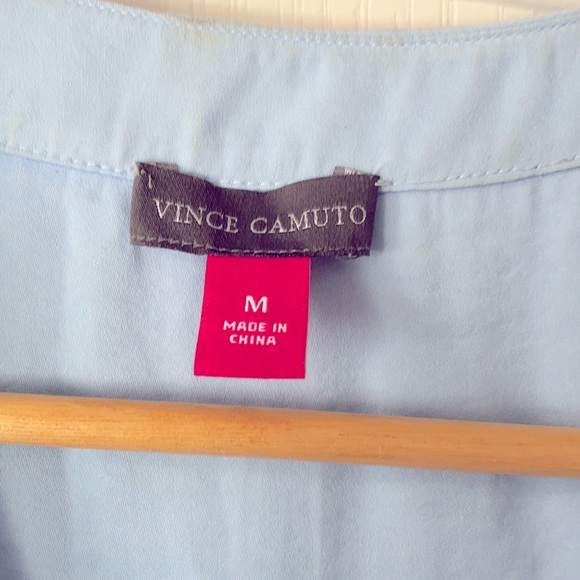 Vince Camuto Blue Silky Top - Picture 2 of 4